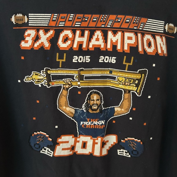 WWE Seth Rollins NERDS X UPUPDWNDWN "The Champ" T-Shirt Size 2XL - Picture 6 of 6